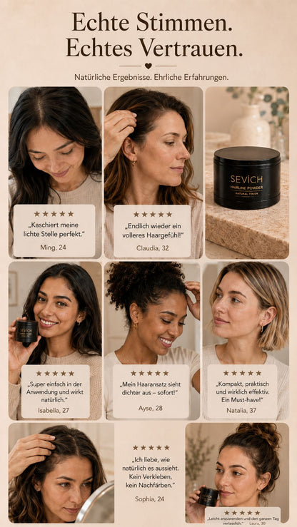 HairBloom Haarpuder für Frauen für Ansatz Scheitel und voller wirkendes Haar
