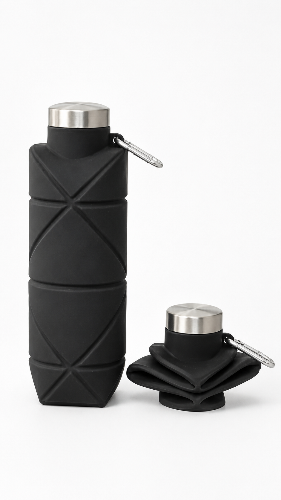 PocketFlow faltbare Trinkflasche aus Silikon für unterwegs und Reisen