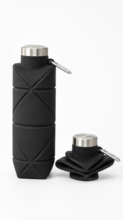 PocketFlow faltbare Trinkflasche aus Silikon für unterwegs und Reisen