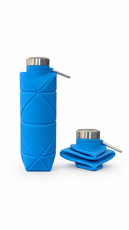 PocketFlow faltbare Trinkflasche aus Silikon für unterwegs und Reisen
