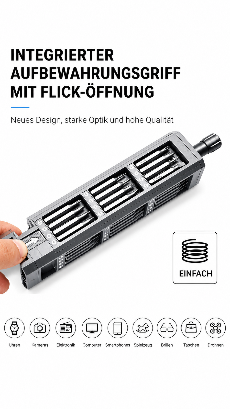 BitBuddy Präzisions-Schraubendreher-Set für Smartphone Laptop Brille und Uhr