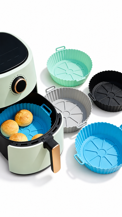 CrispClean Airfryer Einlagen aus Silikon für Heißluftfritteusen