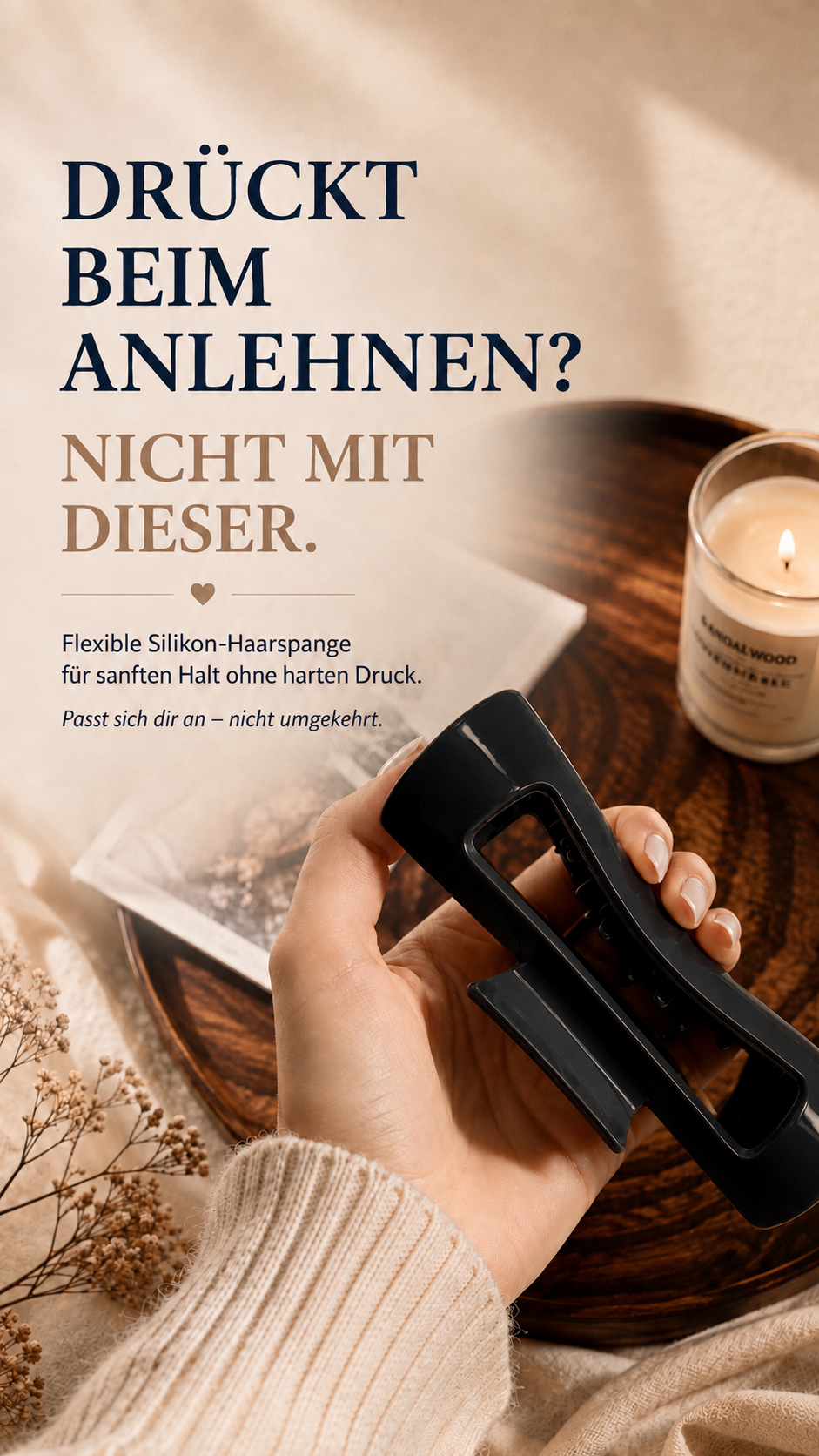 HairHug flexible Haarspange für dickes Haar Locken und einfache Frisuren