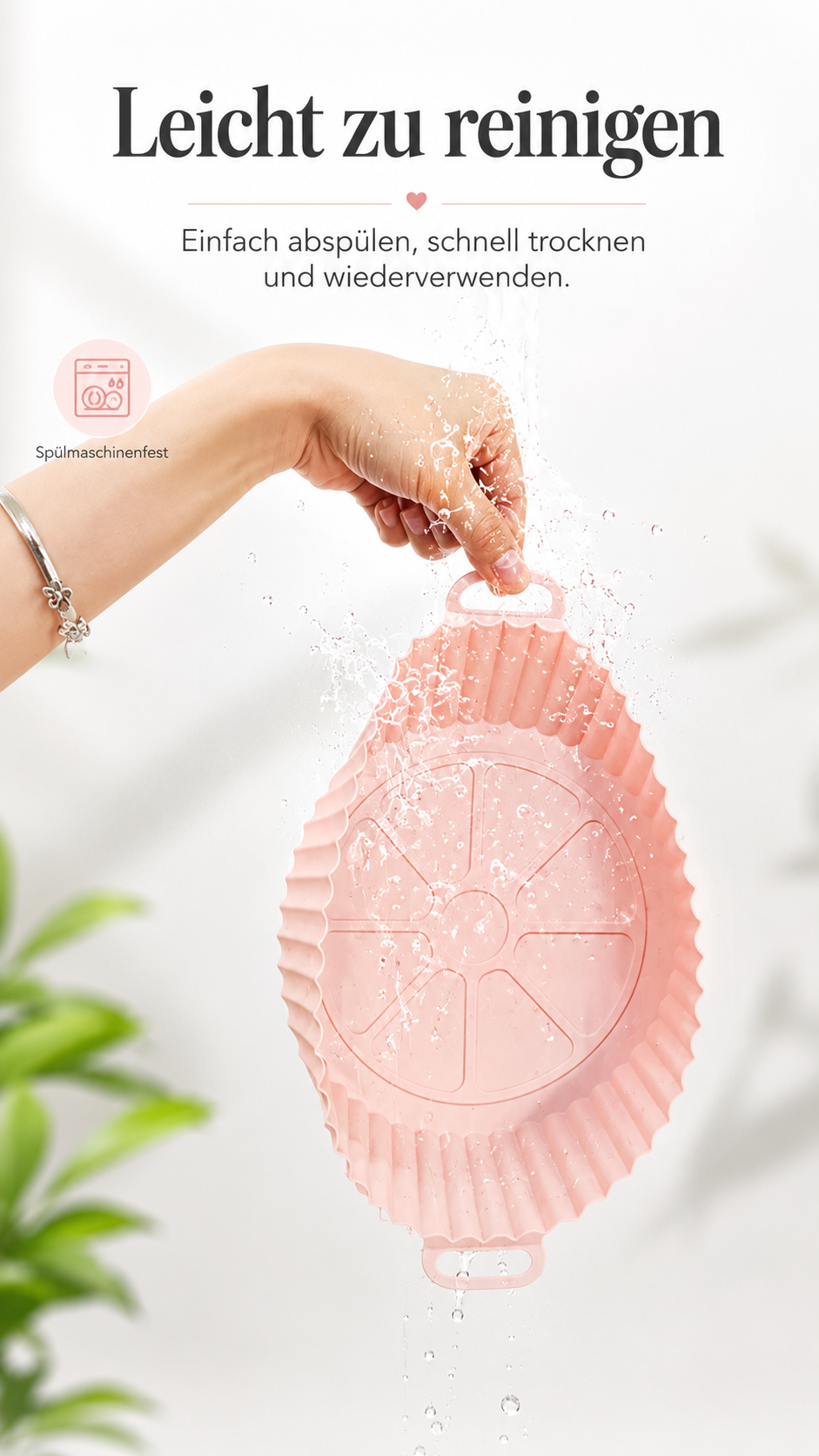 CrispClean Airfryer Einlagen aus Silikon für Heißluftfritteusen