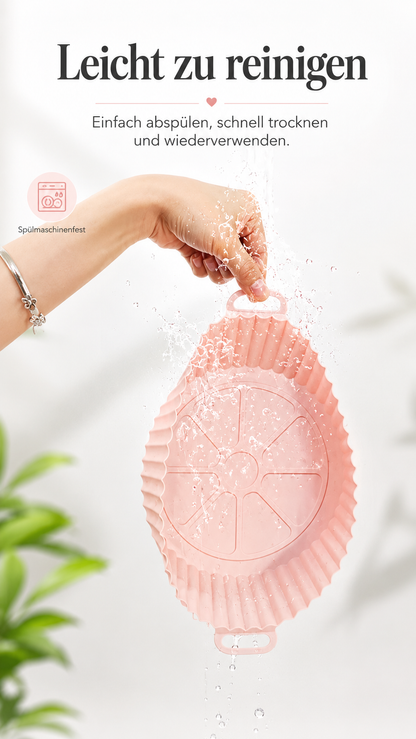 CrispClean Airfryer Einlagen aus Silikon für Heißluftfritteusen