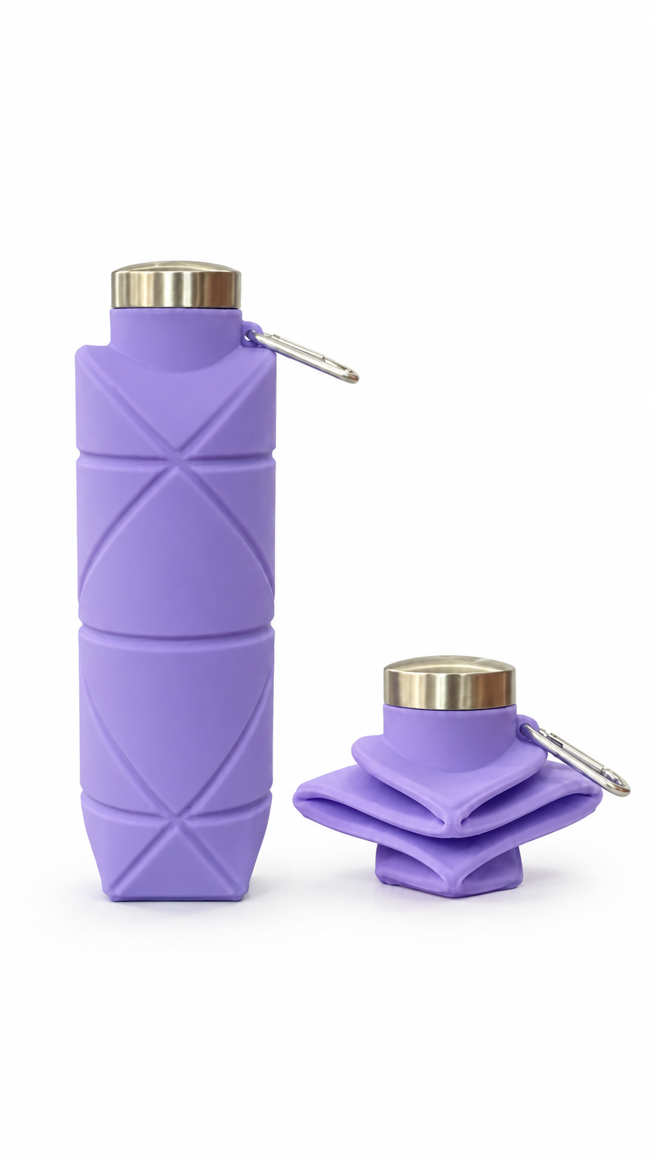 PocketFlow faltbare Trinkflasche aus Silikon für unterwegs und Reisen