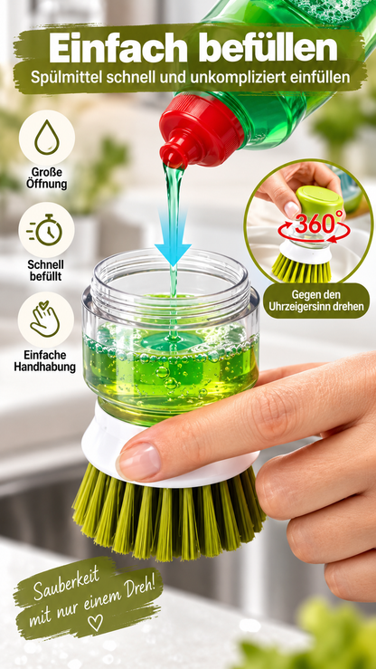 BubbleBrush Spülbürste mit Seifenspender für Küche Geschirr und Reinigung
