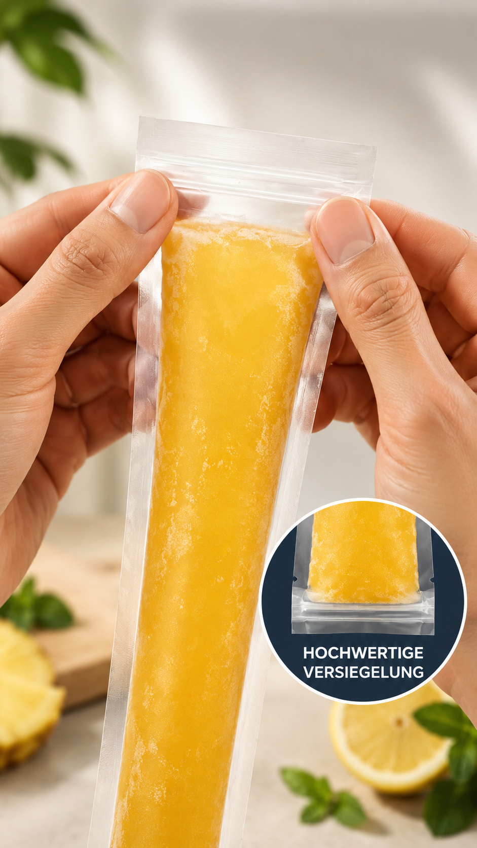 FreezePop Eisbeutel-Set für selbstgemachtes Wassereis Smoothies und Joghurt