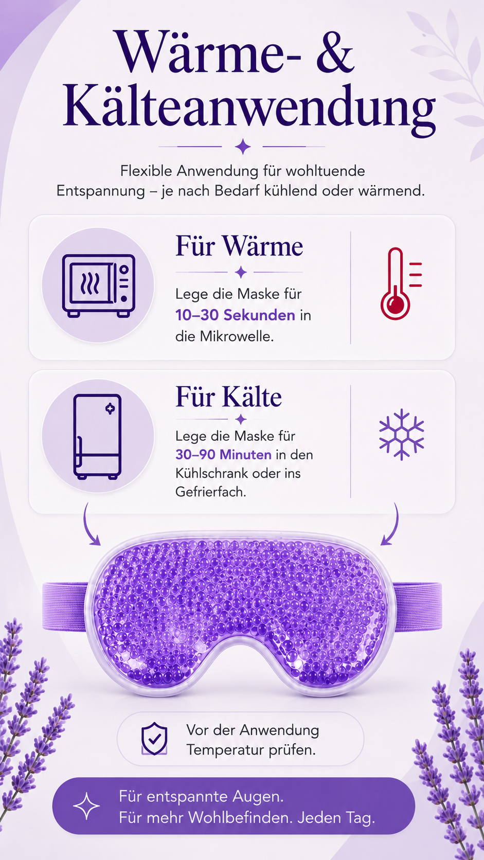 CoolEyes kühlende Gel Augenmaske für müde Augen und Beauty-Routine