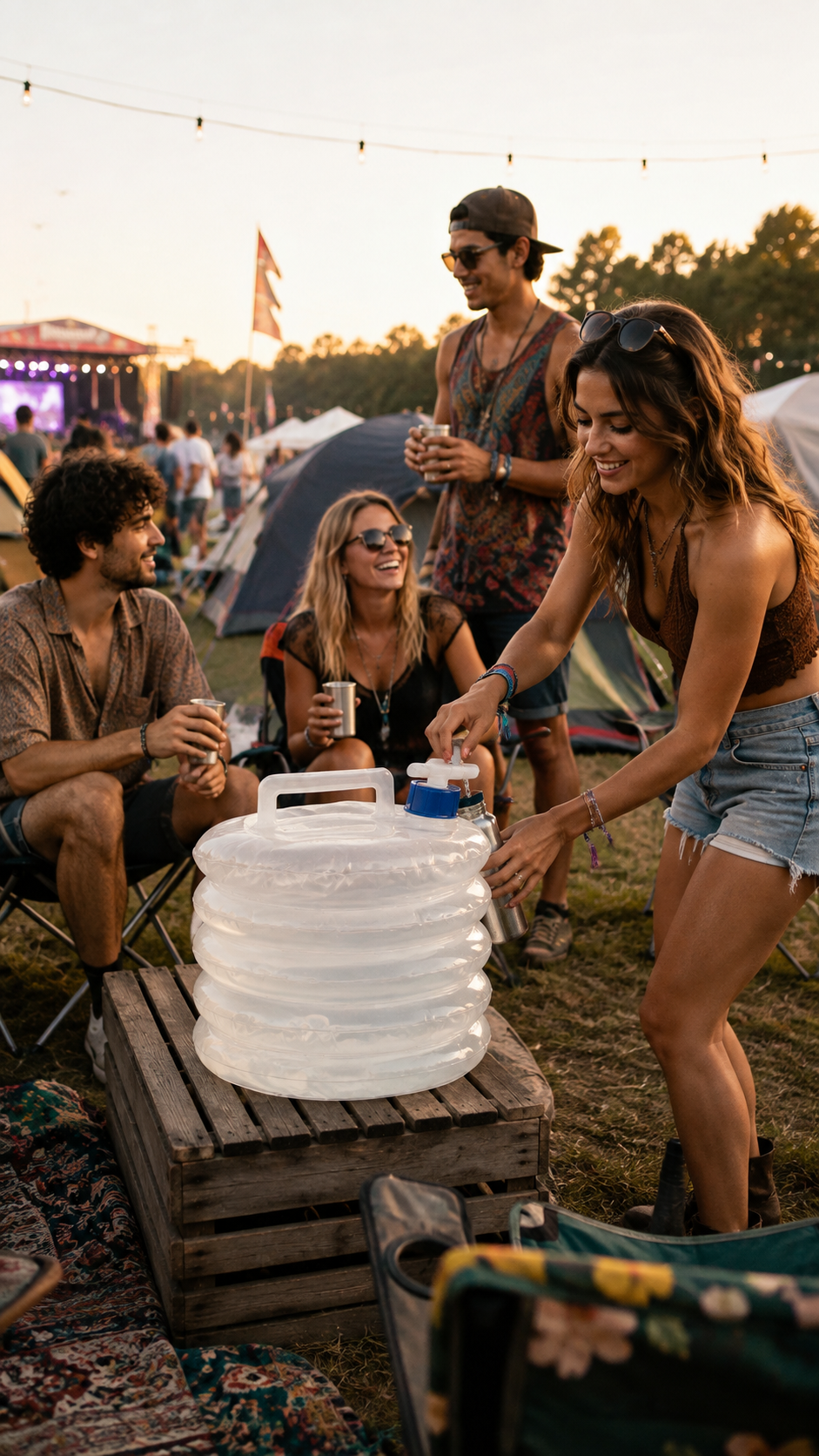 FreshFill faltbarer Wasserkanister für Camping Garten Auto und Reisen